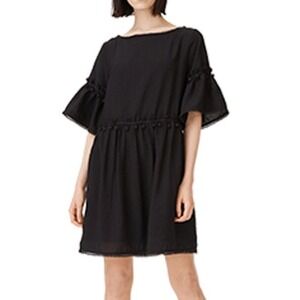 Club Monaco Aoiffe Black Pom Pom Summer Dress‎ Size Small